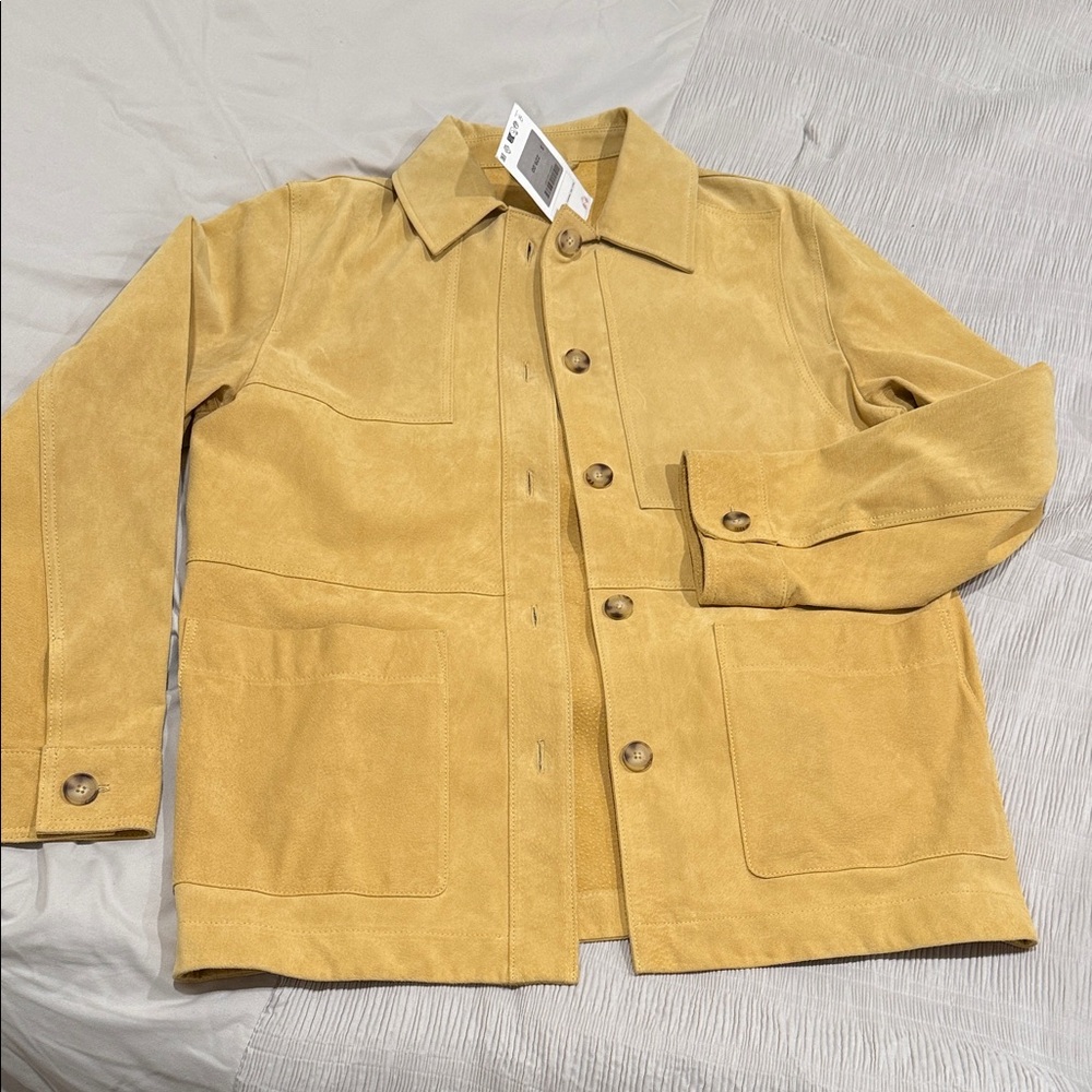 Zara 100% SUEDE LEATHER JACKET - Picture 4 of 6